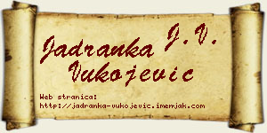 Jadranka Vukojević vizit kartica